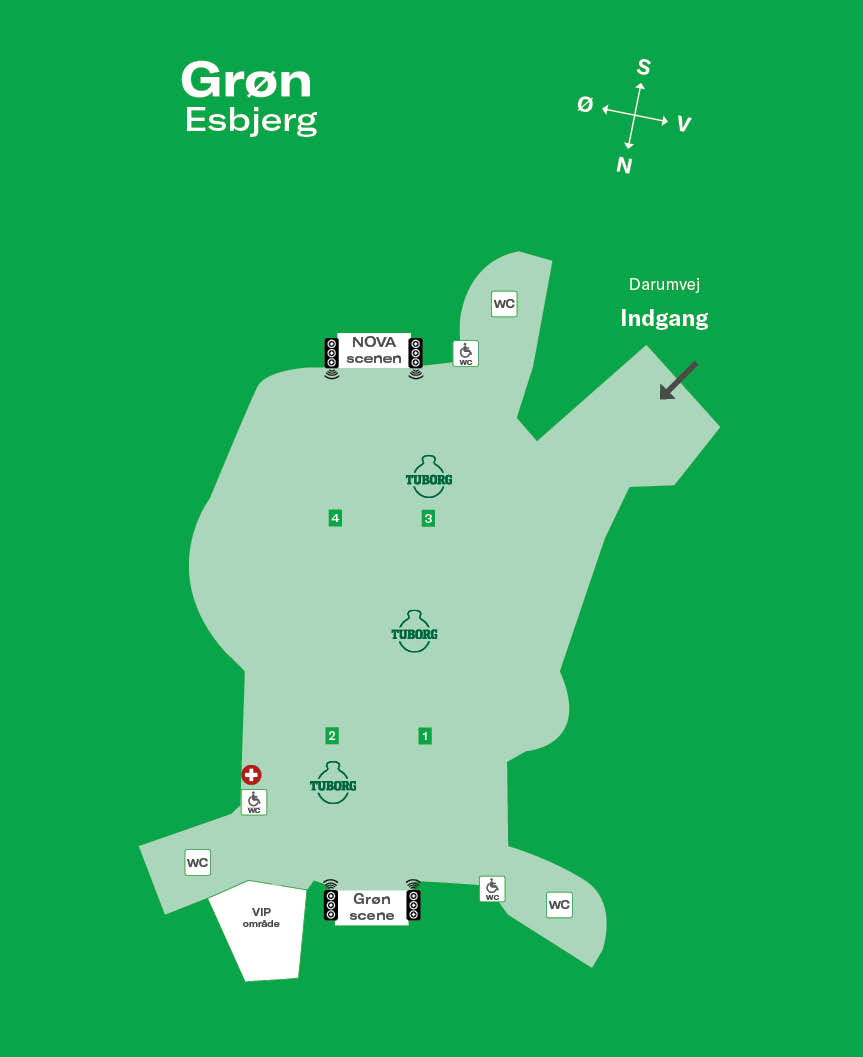 Kort over pladsen i Esbjerg